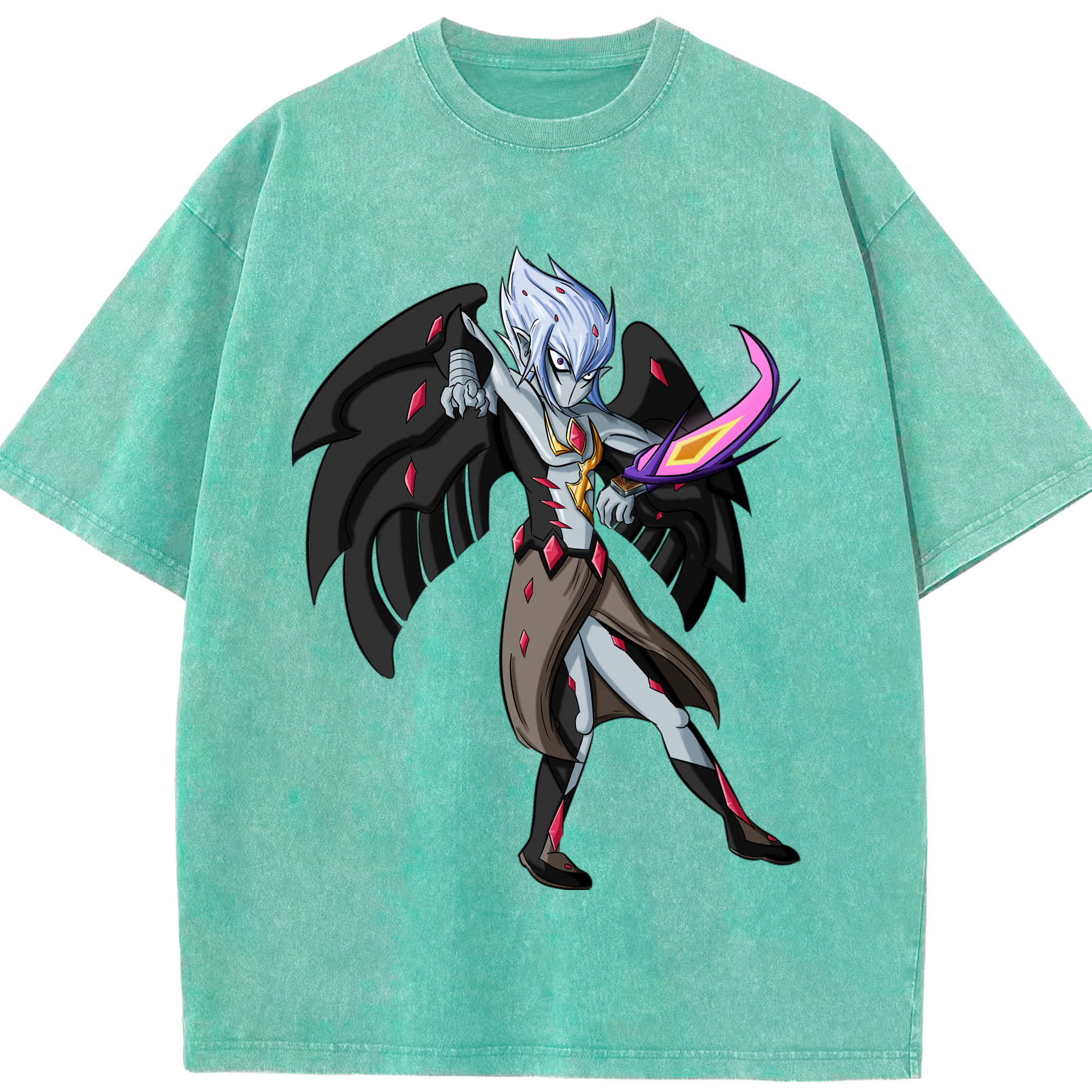 （画像用） 遊☆戯☆王 Yu-Gi-Oh! 綿100% ヴィンテージ風 半袖Tシャツ（フロントプリント）